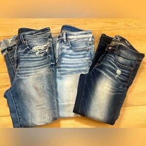 3 pairs of Buckle Black Jeans 
Size 28